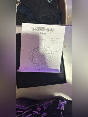 Chrome Hearts Black Leather belt with Receipt